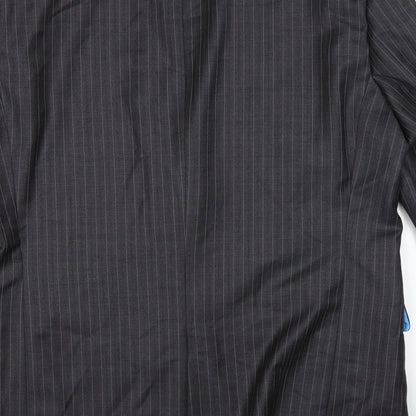 Brand and care label for Next men’s grey striped jacket suit jacket, size 42, - tailored