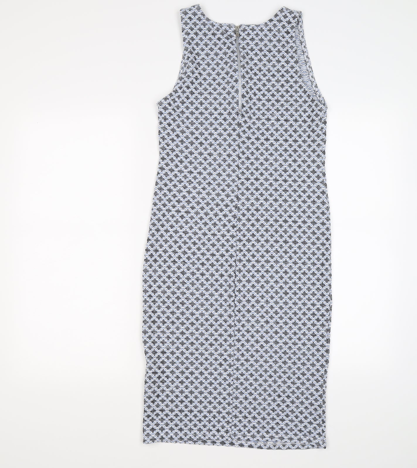 Miss Selfridge Womens Blue Geometric  Bodycon  Size 12