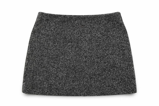 Topshop Womens Grey  Knit A-Line Skirt Size 8