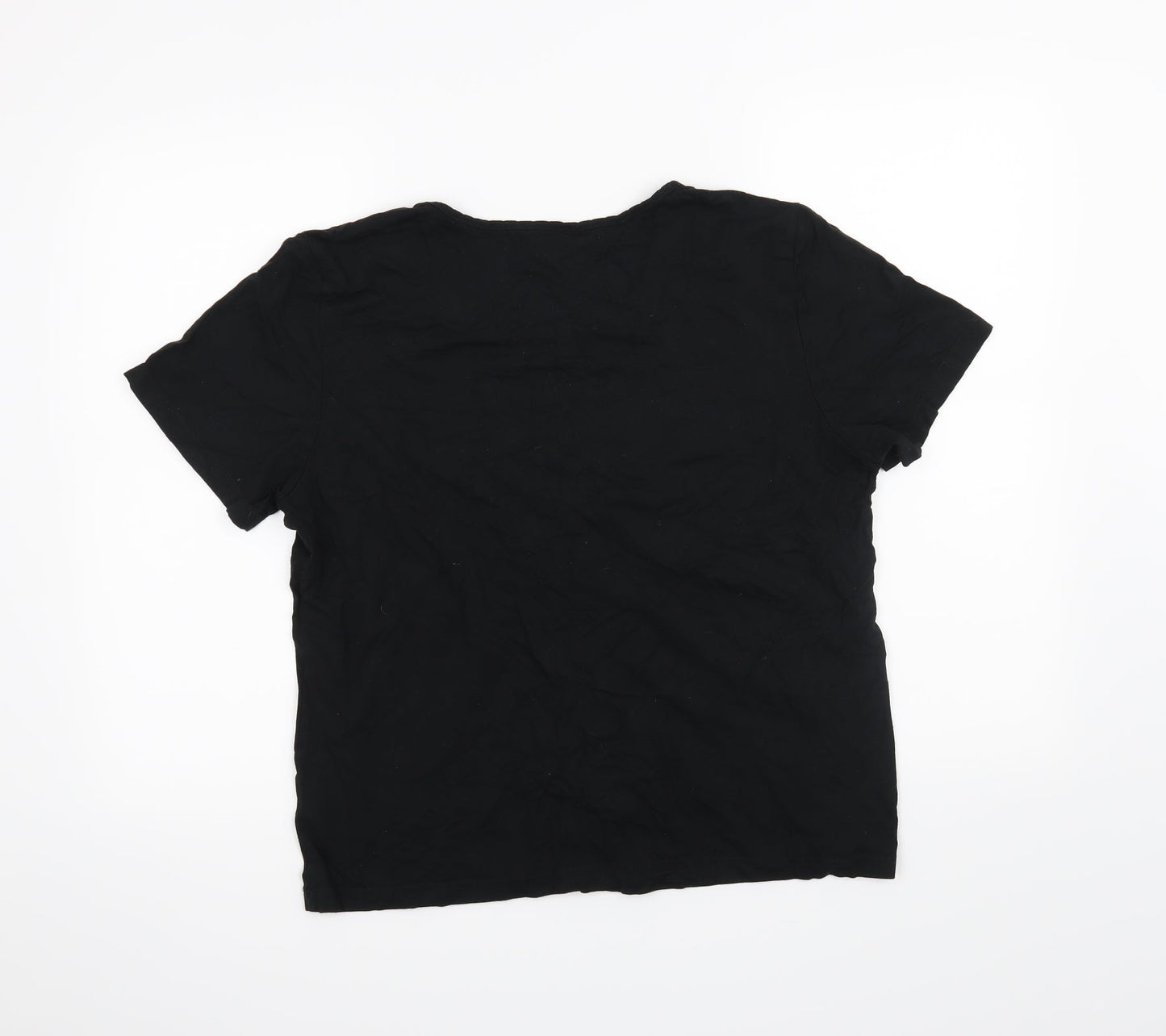 Lindon Womens Black   Basic T-Shirt Size 2XL
