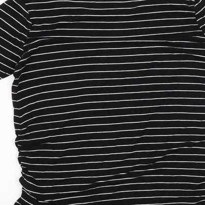 Brand and care label for Blooming Marvellous women’s black striped basic t-shirt, size M