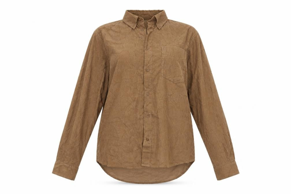 Crane Sports Womens Brown   Basic Button-Up Size 16