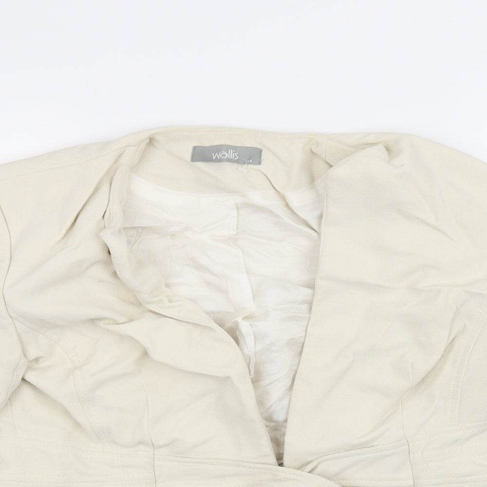 Wallis Womens White   Jacket Coat Size 14