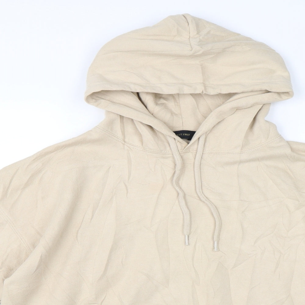 I SAW IT FIRST Womens Beige  Rayon Pullover Hoodie Size S