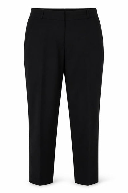 Front view of Primark women’s black trousers, size UK 10, 25-inch leg