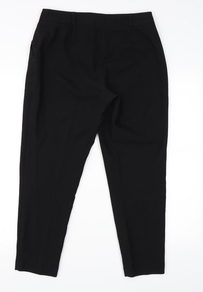 Back view of Primark women’s black trousers, size UK 10, 25-inch leg