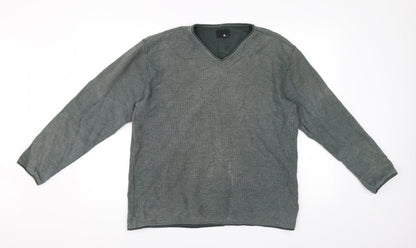 Additional front view of BHS men’s green jumper, size S