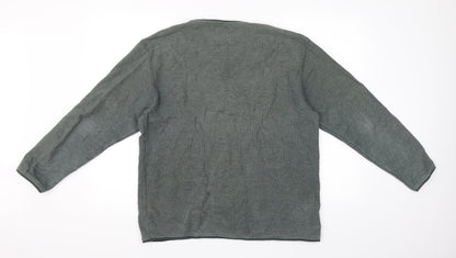 Back view of BHS men’s green jumper, size S