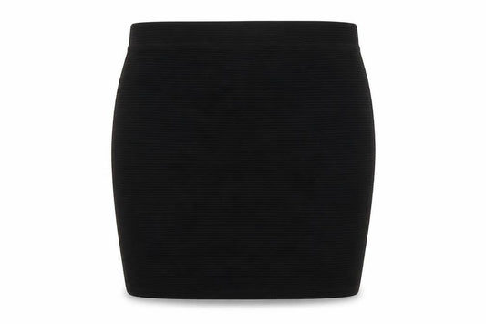 Front view of Select women’s black mini skirt, size UK 6