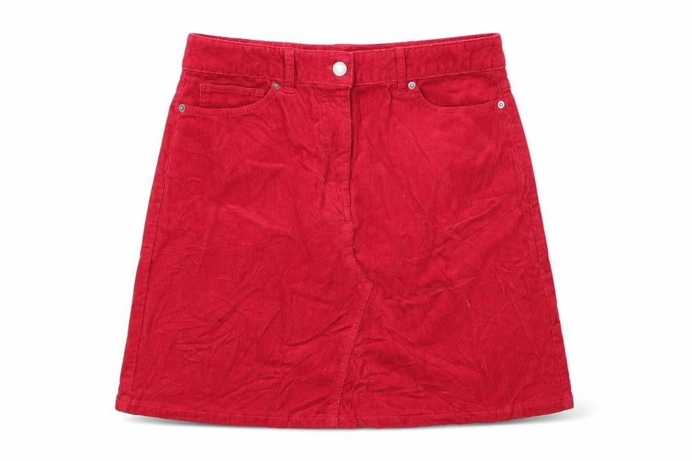 Marks & Spencer Womens Pink  Corduroy A-Line Skirt Size 12