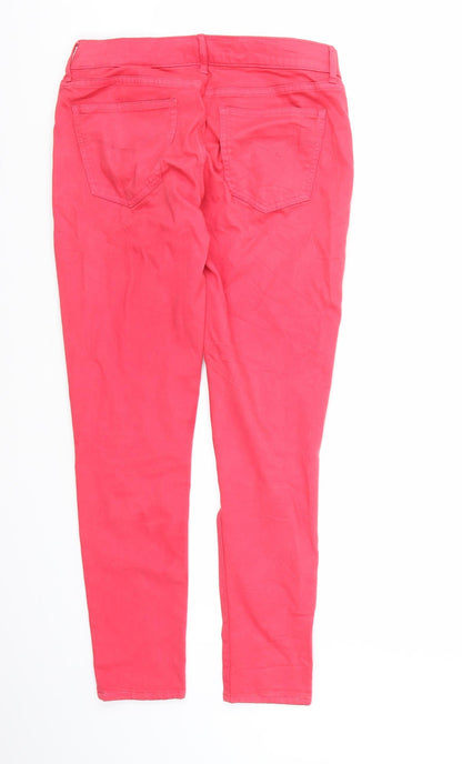 Back view of Gap women’s pink denim jegging jeans, size UK 10, 26-inch leg