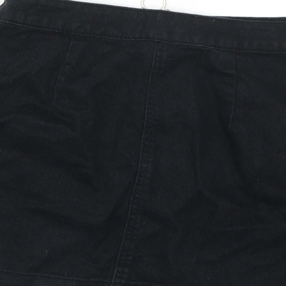 Divided by H&M Womens Black  Denim A-Line Skirt Size 8