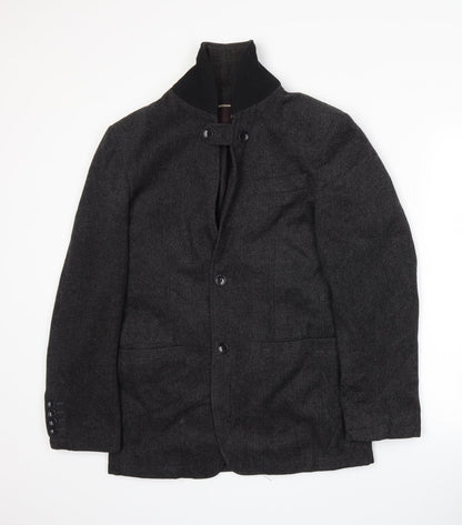 Front view of Focus men’s grey jacket coat, size S