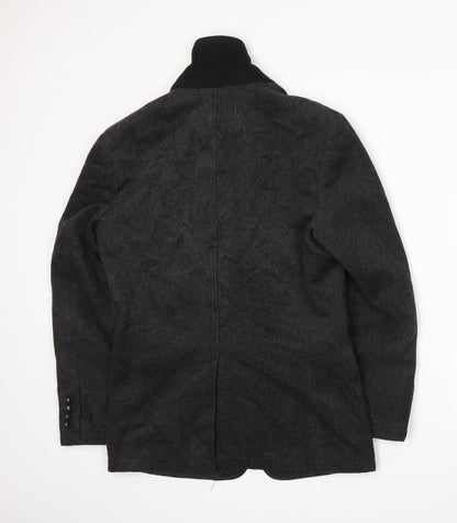 Back view of Focus men’s grey jacket coat, size S