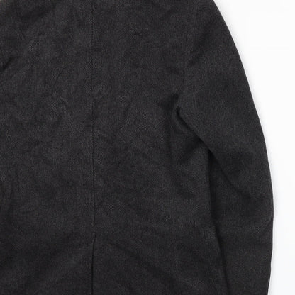 Brand and care label for Focus men’s grey jacket coat, size S