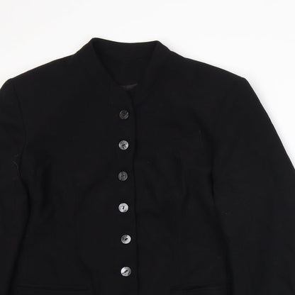 Close-up detail of Richards women’s black jacket suit jacket, size UK 12