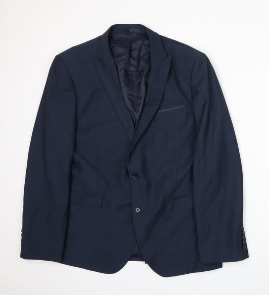 Cedar Wood State Mens Blue   Jacket Suit Jacket Size XL