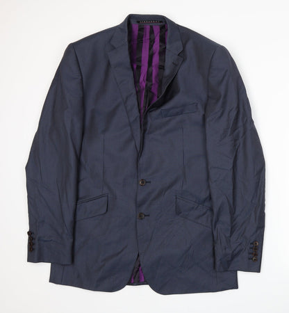 Front view of Alexandre men’s blue jacket suit jacket, size L