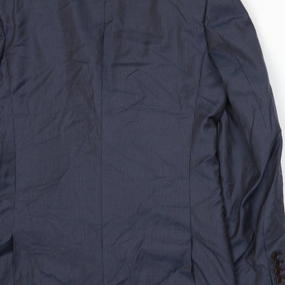 Brand and care label for Alexandre men’s blue jacket suit jacket, size L