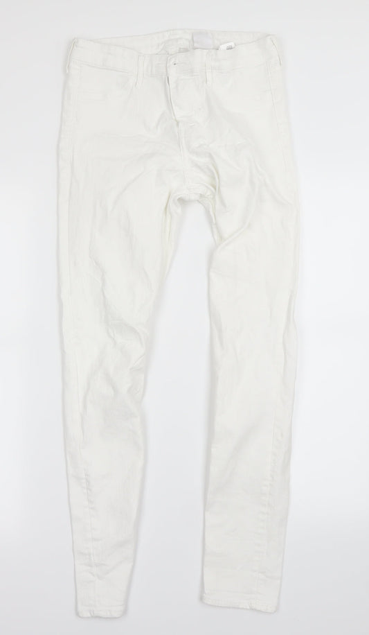 H&M Womens White   Skinny Jeans Size 6 L28 in