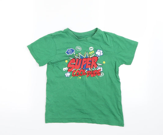 Primark Boys Green   Basic T-Shirt Size 7-8 Years