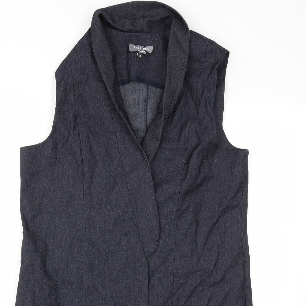 triesito Womens Blue   Jacket Waistcoat Size 14