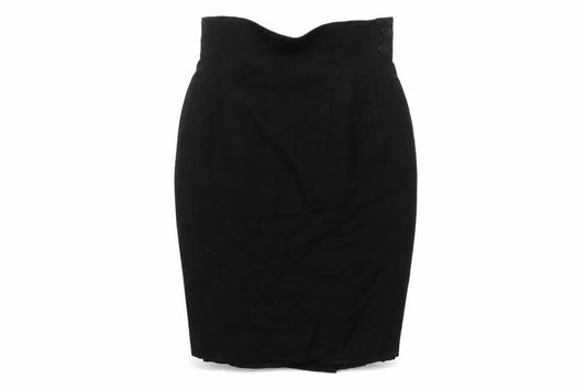 Front view of SENSE women’s black straight & pencil skirt, size UK 26, in