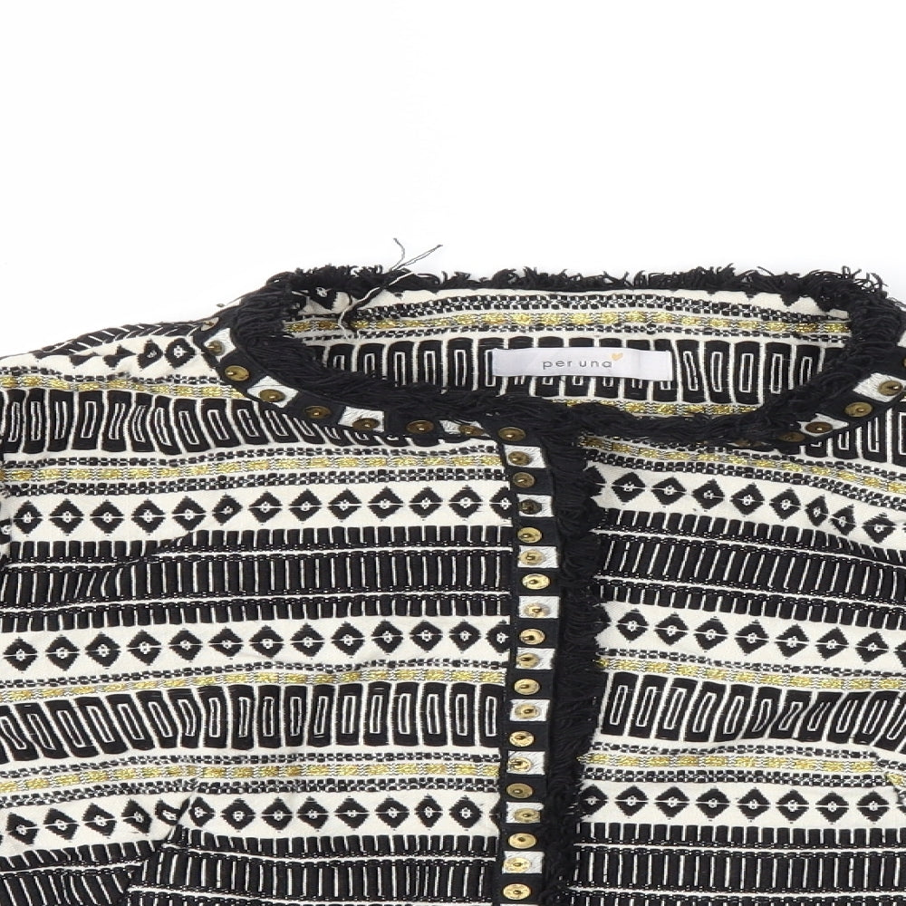 Per Una Womens Black Striped  Jacket  Size 8