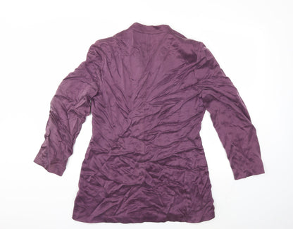 Back view of Richards women’s purple jacket, size UK 14
