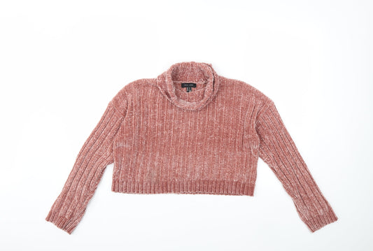 New Look Womens Pink  Knit Pullover Jumper Size S