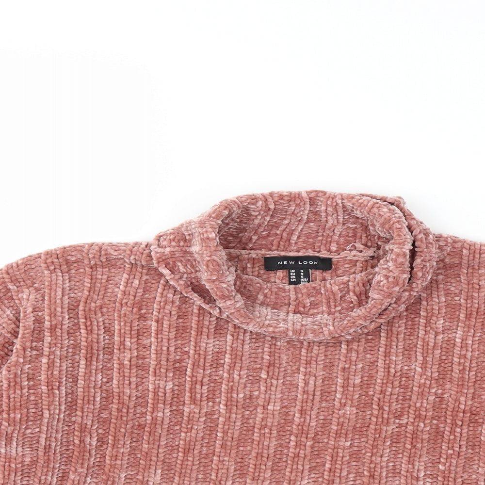 New Look Womens Pink  Knit Pullover Jumper Size S