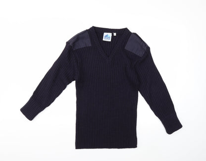 Additional front view of Blue Castle women’s blue knit jumper, size S