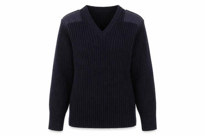 Front view of Blue Castle women’s blue knit jumper, size S