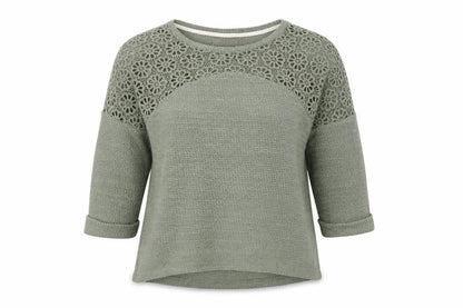 Front view of Made for me women’s green knit jumper, size UK 16