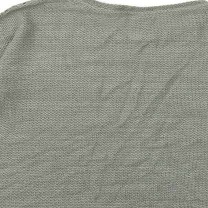 Brand and care label for Made for me women’s green knit jumper, size UK 16