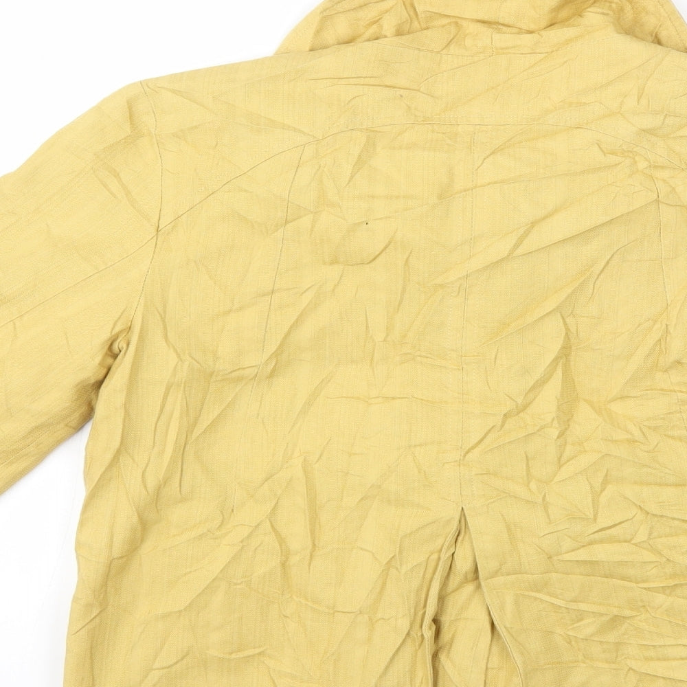 Papaya Womens Yellow   Jacket Coat Size 10