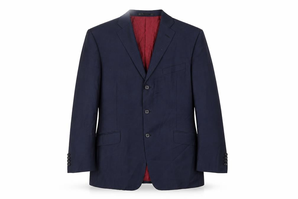 Marks & Spencer Mens Blue Check  Jacket Suit Jacket Size 42