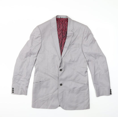 Additional front view of Preworn men’s grey jacket suit jacket, size 38