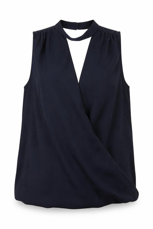 New Look Womens Blue  Chiffon Basic Blouse Size 12