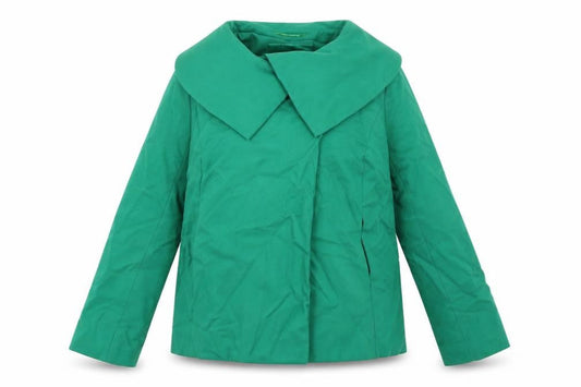 Front view of Per Una women’s green jacket, size UK 12
