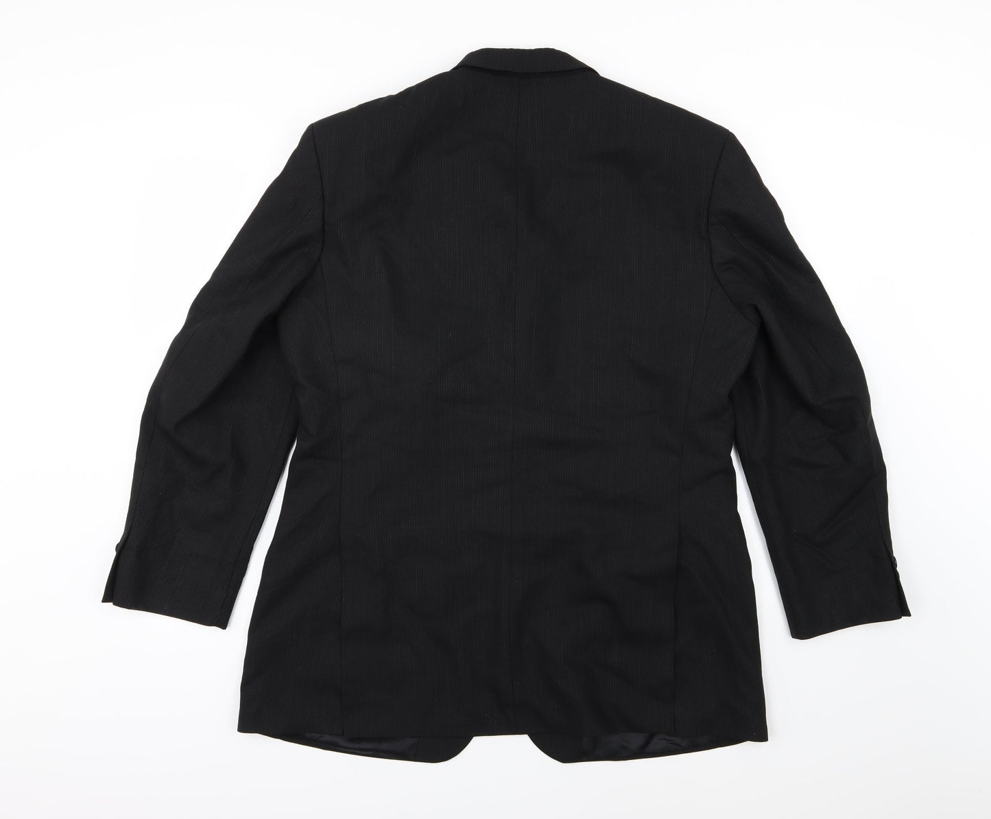 Marks and Spencer Mens Black Striped  Jacket Suit Jacket Size 40