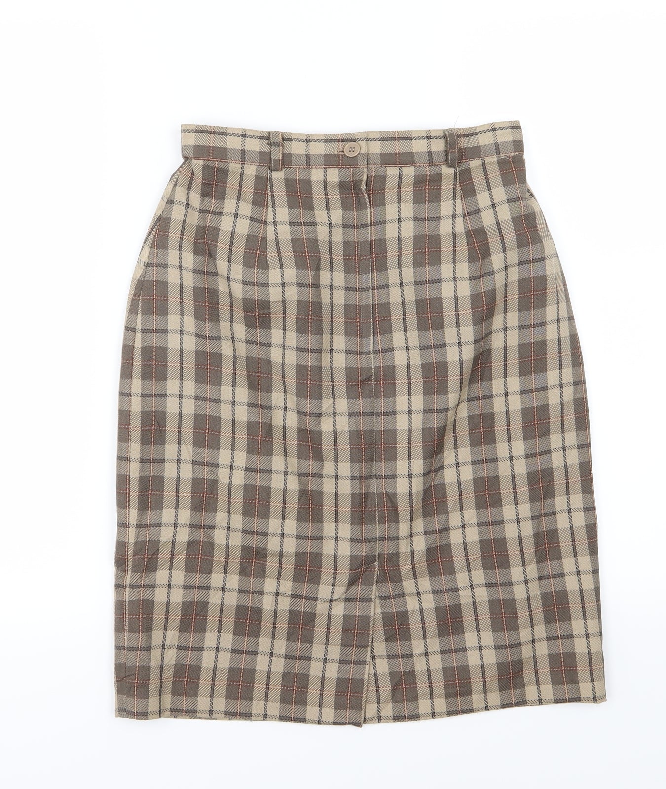 Essentials Womens Brown Striped  Straight & Pencil Skirt Size 26 in