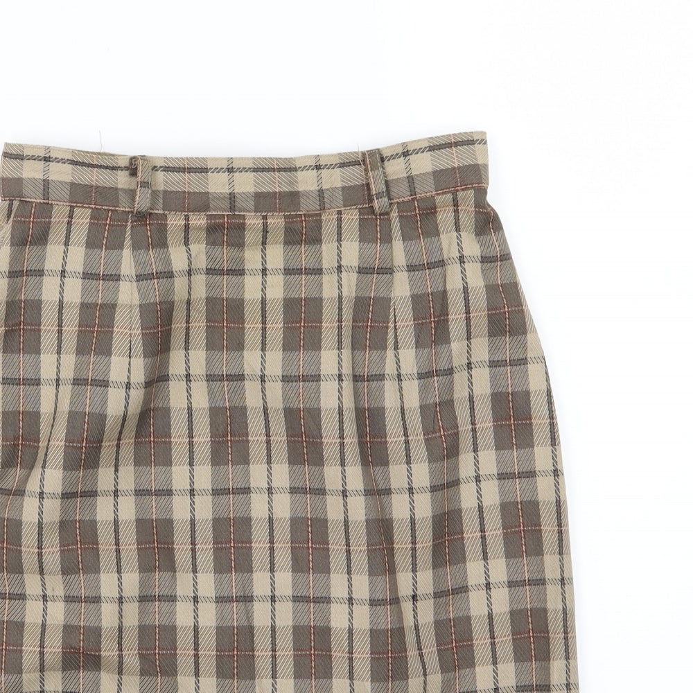Essentials Womens Brown Striped  Straight & Pencil Skirt Size 26 in