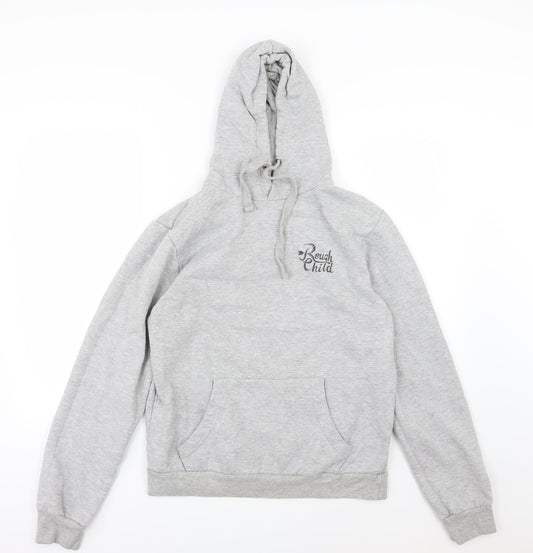 Rough Child Mens Grey  Jersey Pullover Hoodie Size M
