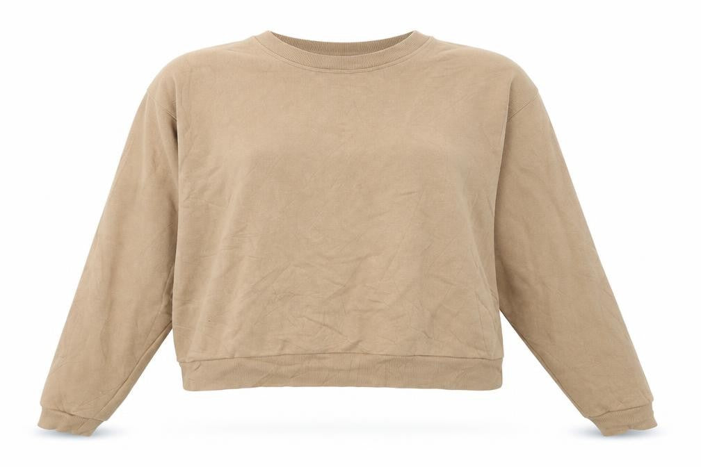 H&M Womens Brown  Jersey Pullover Sweatshirt Size XL  - Padded Shoulders