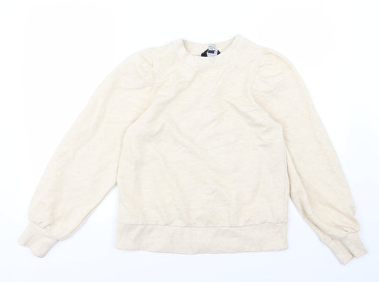 Dorothy Perkins Womens Beige  Jersey Pullover Sweatshirt Size 8