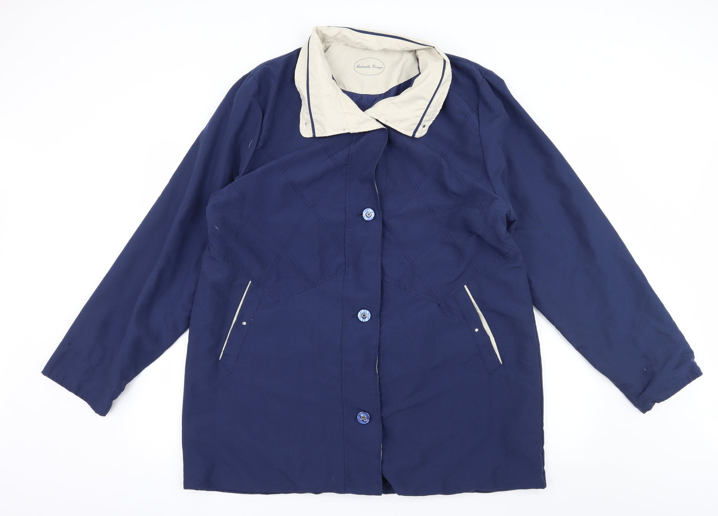 Gabrielle Vicenza Womens Blue   Overcoat Coat Size 16