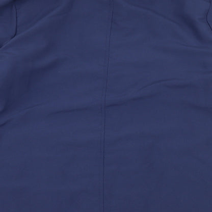 Brand and care label for Gabrielle Vicenza women’s blue overcoat coat, size UK 16