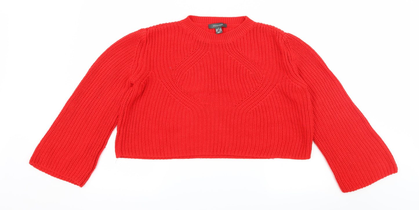 Primark Womens Red  Knit Pullover Jumper Size 6