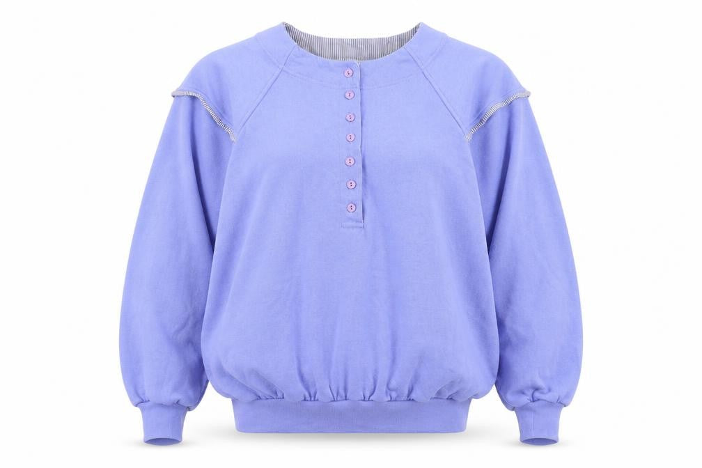 HONEY Womens Purple  Jersey Pullover Sweatshirt One Size